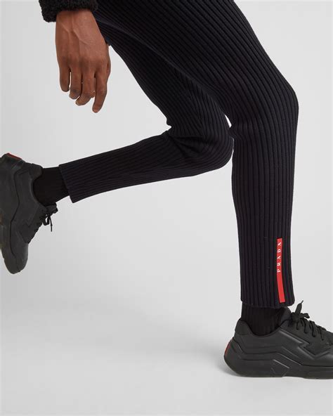 prada women's leggings|Black Wool Leggings .